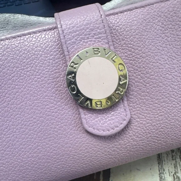 *Bvlgari* Pretty Lavender Lilac Leather Wallet $680 RV PRELOVED VGUC - Picture 2 of 6